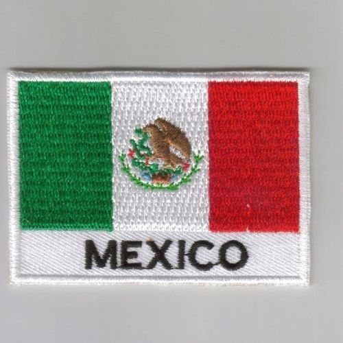 Mexico flag embroidered patches