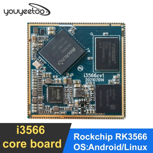 Smartfly I3566 core board quad-core 64-bit A55  Rockchip RK3566 NPU 0.8Tops Support Android/Linux Stamp Hole Method