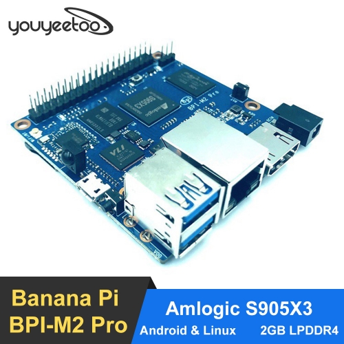 Banana Pi BPI M2 Pro Amlogic S905X3 quad-core Cortex-A55 (2.0 XXGHz) 2GB + 16GB Mali-G31 MP2 GPU Supports Android and Linux