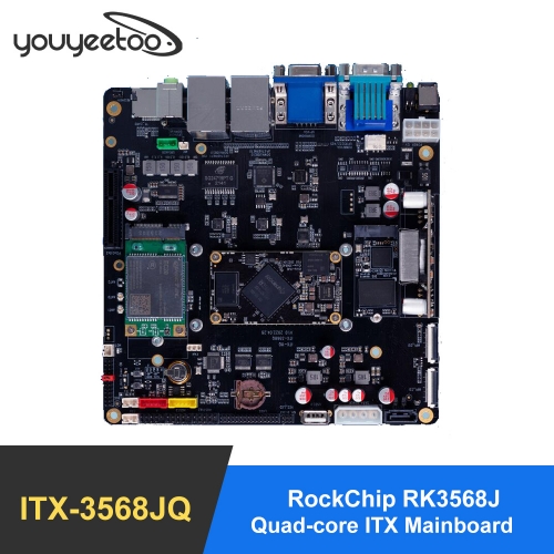 youyeetoo ITX-3568JQ Quad-core ITX Mainboard RockChip RK3568J RKNN NPU 1.0Tops 8M ISP ARM G52 2EE Support Android,Ubuntu ,RTLinux