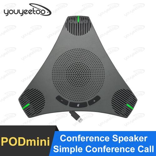 PODmini USB Speakerphone Conference Microphone Omnidirectional Computer Mic 360°Voice Pickup Skype/Video Conference/OnlineCourse