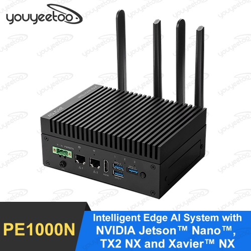 Youyeetoo PE1000N Intelligent Edge Computer 16 GB eMMC Intelligent Edge AI System with NVIDIA Jetson Nano, TX2 NX and Xavier NX Support ASUS Expansion