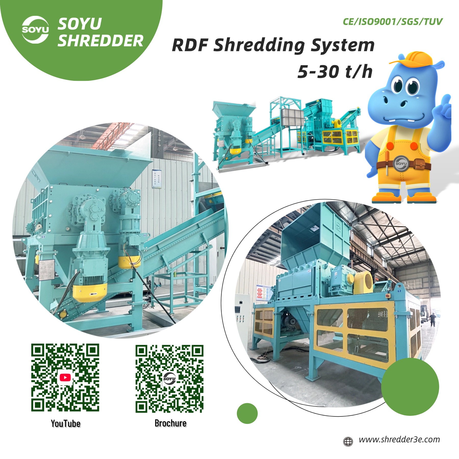 RDF Shredding System: Repeatedly Chosen by Japanese Customers, Conquering Global Market with Stable Performance & High Efficiency
