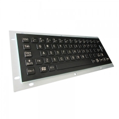 Mini 65 key Industrial Computer Waterproof Stainless Steel Metal keyboard In Black