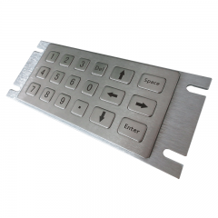 Custom 18 Keys Rugged Vandal Proof 304 Metal Stainless Steel Keypad For Kiosk Vending Machine