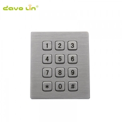 3*4 High Quality Kiosk Rugged Stainless Metal Keypad for Access Control