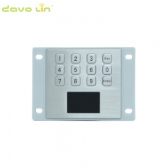 IP65 waterproof metal touchpad with numeric keypad
