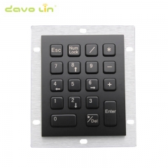 Black Metal computer with 18keys mini usb numeric keypad slim metal steel mechanical button