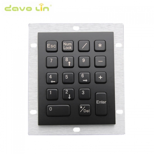 Black Metal computer with 18keys mini usb numeric keypad slim metal steel mechanical button