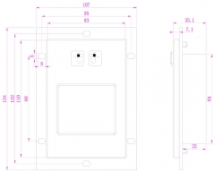 IP65 dynamic Sealed and Ruggedized Touchpad with mouse keys