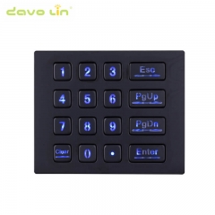 Mini USB Wired 16 keys door access control digital metal numeric backlight keypad