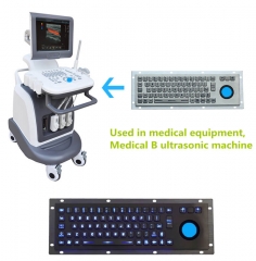 Claviers rétro-éclairés à montage sur panneau Clavier industriel en métal en acier inoxydable avec souris à boule de commande rétro-éclairée