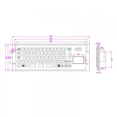 Teclados negros integrados compactos personalizados Teclado industrial de metal completo con panel táctil