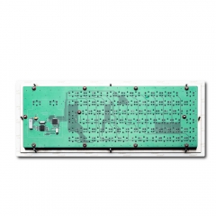 Teclado de membrana de teclas planas de grado médico de metal industrial impermeable IP67 con panel táctil