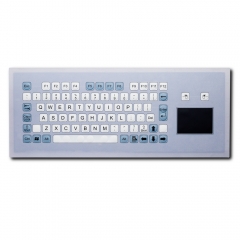 Teclado de membrana de teclas planas de grado médico de metal industrial impermeable IP67 con panel táctil