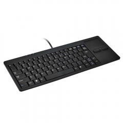 Teclado Silm con cable de escritorio de nuevo estilo con panel táctil integrado y un USB-HUB para ordenador PC