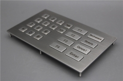 Teclado industrial del quiosco del acero inoxidable de los teclados numéricos del metal de 22 llaves para la máquina expendedora