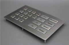 22 Keys Metal Industrial Numeric Keypads Stainless Steel Kiosk Keypad For Vending Machine