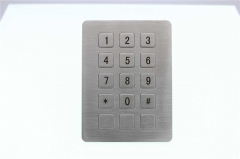 15 keys Industrial Metal Stainless Steel Keypad