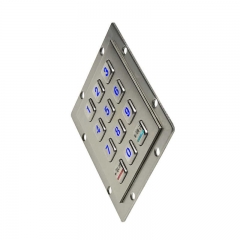 Panel Mount Numeric Backlit Metal Keypad With 12 Illuminated Keys For Access Control System