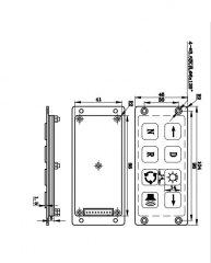 IP65 8 Keys Industrial Front Panel Mount Stainless Steel Metal Keypads