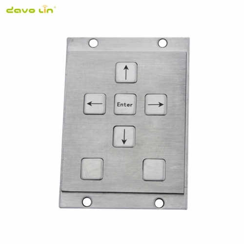 7 Keys Rugged Stainless Steel Industrial Numeric Keypad