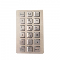 Teclado numérico industrial del metal del contraluz del teclado a prueba de vandalismo rugoso de 18 llaves