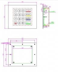 DAVO Rugged Stainless Steel Industrial Numeric Keypad with 16 Keys for Check-in Kiosk