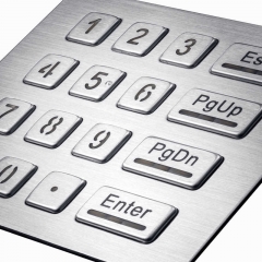 16 Keys Industrial Vandal Proof IP65 Waterproof LED Backlight 4 x 4 USB Numeric Metal Keypad