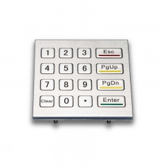 4X4 Matriz IP66 Controle de Acesso À Prova D 'Água Terminal ATM Máquina de Venda Automática Industrial Teclado Numérico de Metal Teclado de Aço Inoxidável