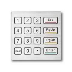 4X4 IP65 Waterproof Industrial Metal Keypad Stainless Steel Keyboard for Access control ATM Terminal Vending Machine