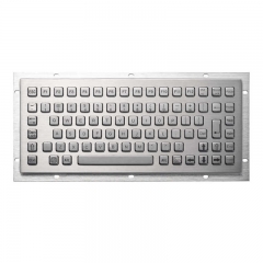 Mini teclado industrial de metal compacto de acero inoxidable, resistente al agua, resistente, de 86 teclas, para quioscos, máquina CNC