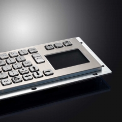 Benutzerdefinierte Metall Taste Industrielle Touchpad Tastaturen Gebürstet Edelstahl Tastatur Für Kioske Banking Medizinische CNC Maschine