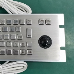 Rugged Waterproof Industrial Computer Keyboard With 25mm Diameter Integrated Trackball For UAV Ground Console