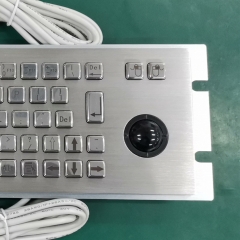 Teclado de ordenador Industrial resistente al agua y resistente con Trackball integrado de 25mm de diámetro para consola de tierra UAV