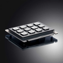 IP67 Waterproof 12 Keys 3X4 Industrial LED Backlight Metal Numeric Keypad For Smart Locker Access Control