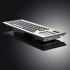 Teclado industrial del quiosco del acero inoxidable USB del metal negro IP65 con el panel táctil para la máquina expendedora del boleto