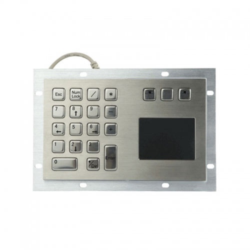 Teclado numérico del metal de los botones del acero inoxidable 18 del soporte del panel de la prenda impermeable IP65 con el trackpad integrado