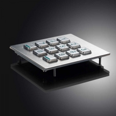 IP65 de aço inoxidável 12 teclas 3x4 Iluminado Retroiluminado Teclado numérico de Matriz de Metal Para Sistema de Controle de Acesso por Telefone Industrial