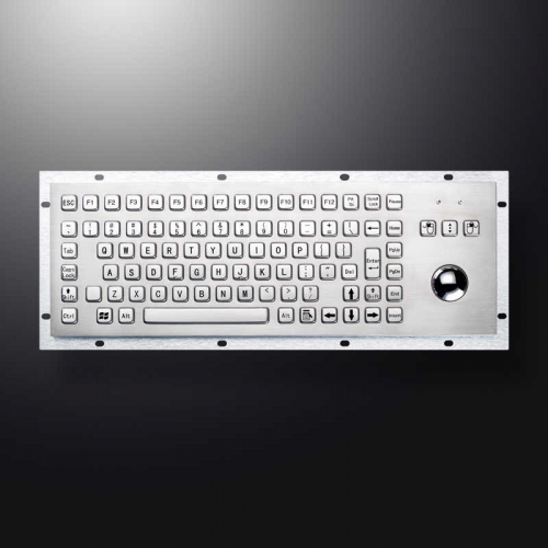 Teclados industriales del metal IP65 con el teclado rugoso USB del acero inoxidable del Trackball para el quiosco del servicio del uno mismo