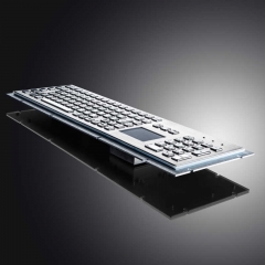 Metallmedizinische Tastatur mit 103 Schlüssel-Trackball-industrieller Tastatur spanisch-russische Tastatur für Selbstservice-Kiosk