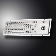 Tastiera in metallo impermeabile in acciaio inossidabile per computer industriale personalizzato con montaggio a pannello con mouse trackball