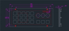 Customized 18-key Multi-function Industrial Metal Keyboard With Indicator Light