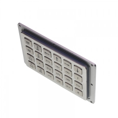 Embedded Panel Mount Industrial keyboard 24 key IP65 Waterproof Metal Stainless Steel Keypad USB PS2 interface