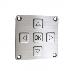 5 Keys Vandal Proof Panel Mount Metal Keypad For Industrial Control Kiosk