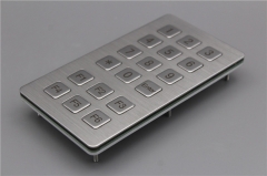 18 Keys Rugged Vandal Proof Metal Industrial Numeric Keypad