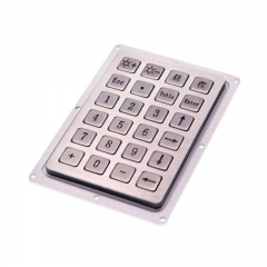 Embedded Panel Mount Industrial keyboard 24 key IP65 Waterproof Metal Stainless Steel Keypad USB PS2 interface
