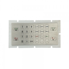 28 Keys Waterproof Stainless Steel Metal Numeric Keypad For Industrial Machine