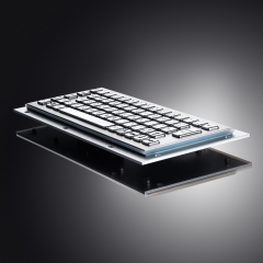 Mini tastiera in metallo in acciaio inossidabile impermeabile per computer industriale a 65 tasti