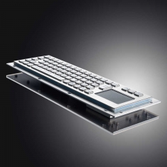 Teclados iluminados con panel táctil Industrial de Metal, Teclado retroiluminado de acero inoxidable cepillado para quioscos, banco, máquina médica CNC